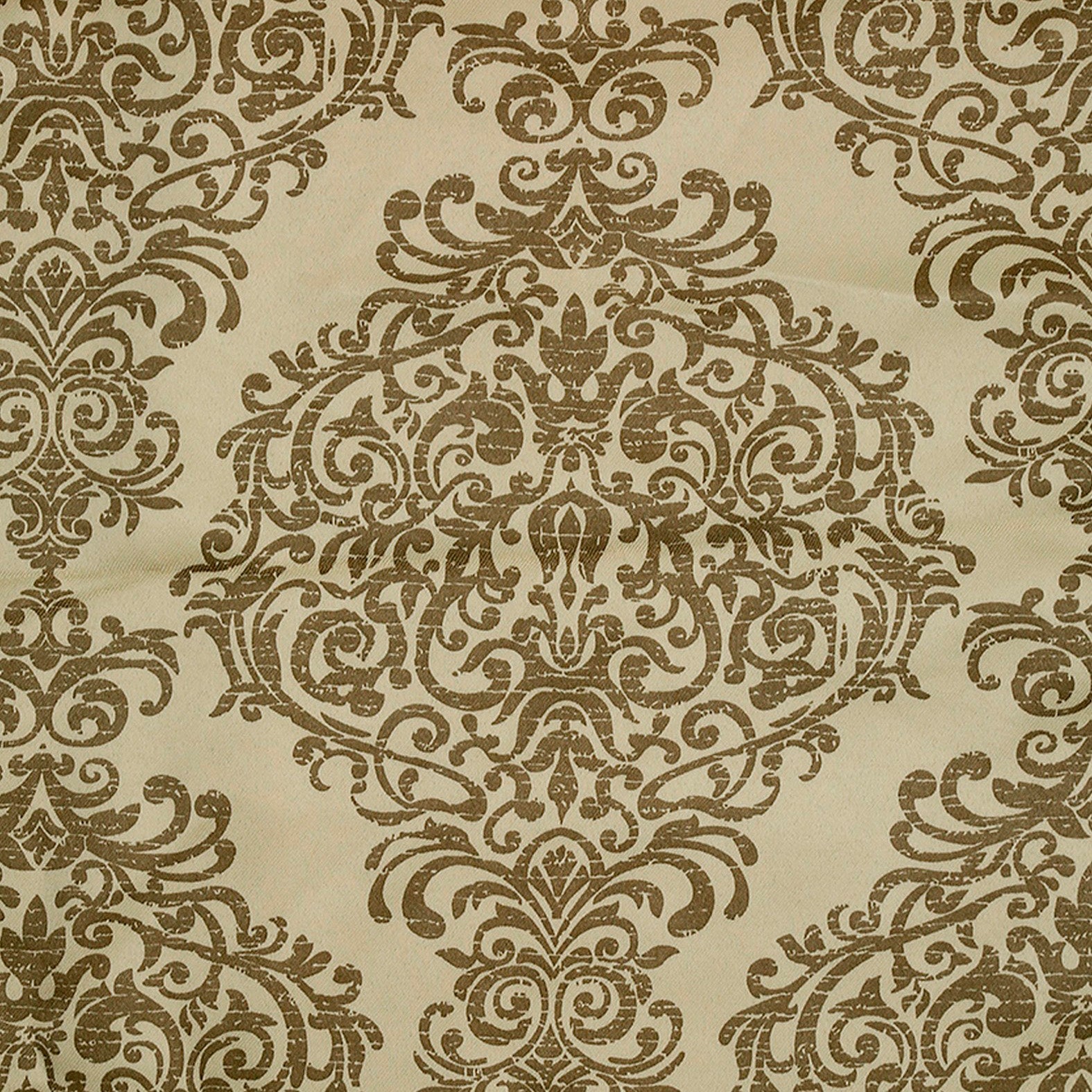 Premium Beige Printed Window Curtains – Set of 2