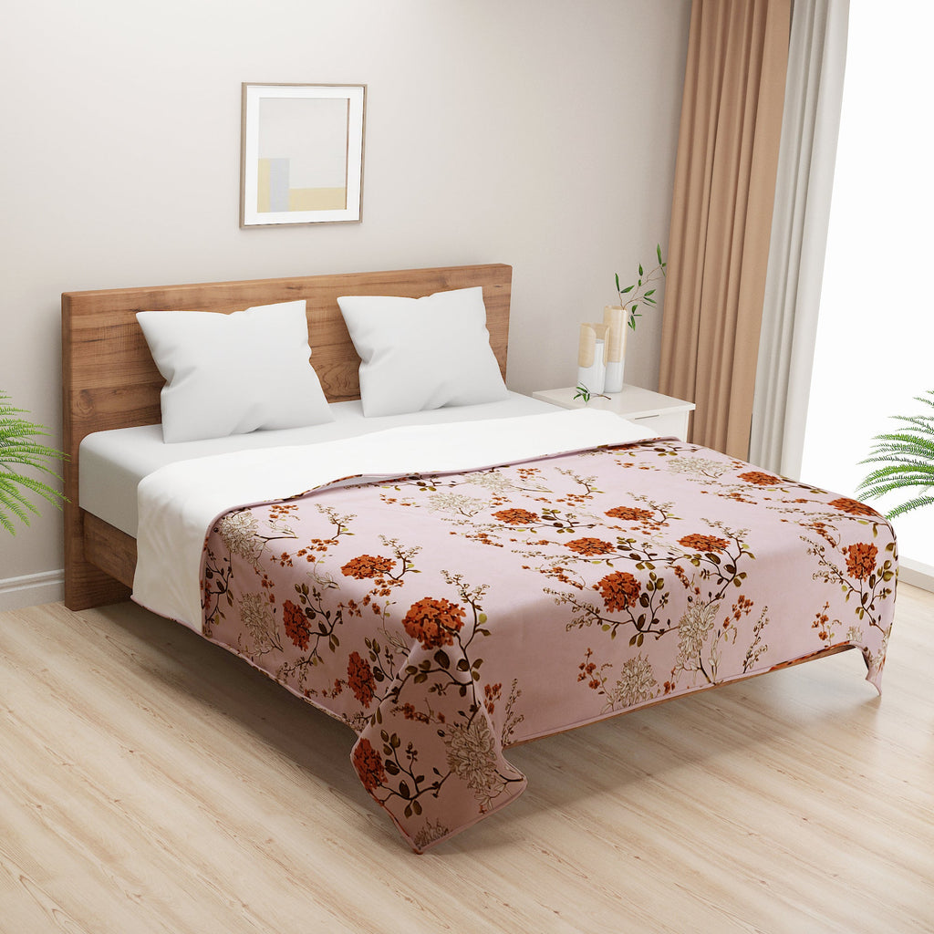 Soft Cotton Floral Pink Single Winter Quilt