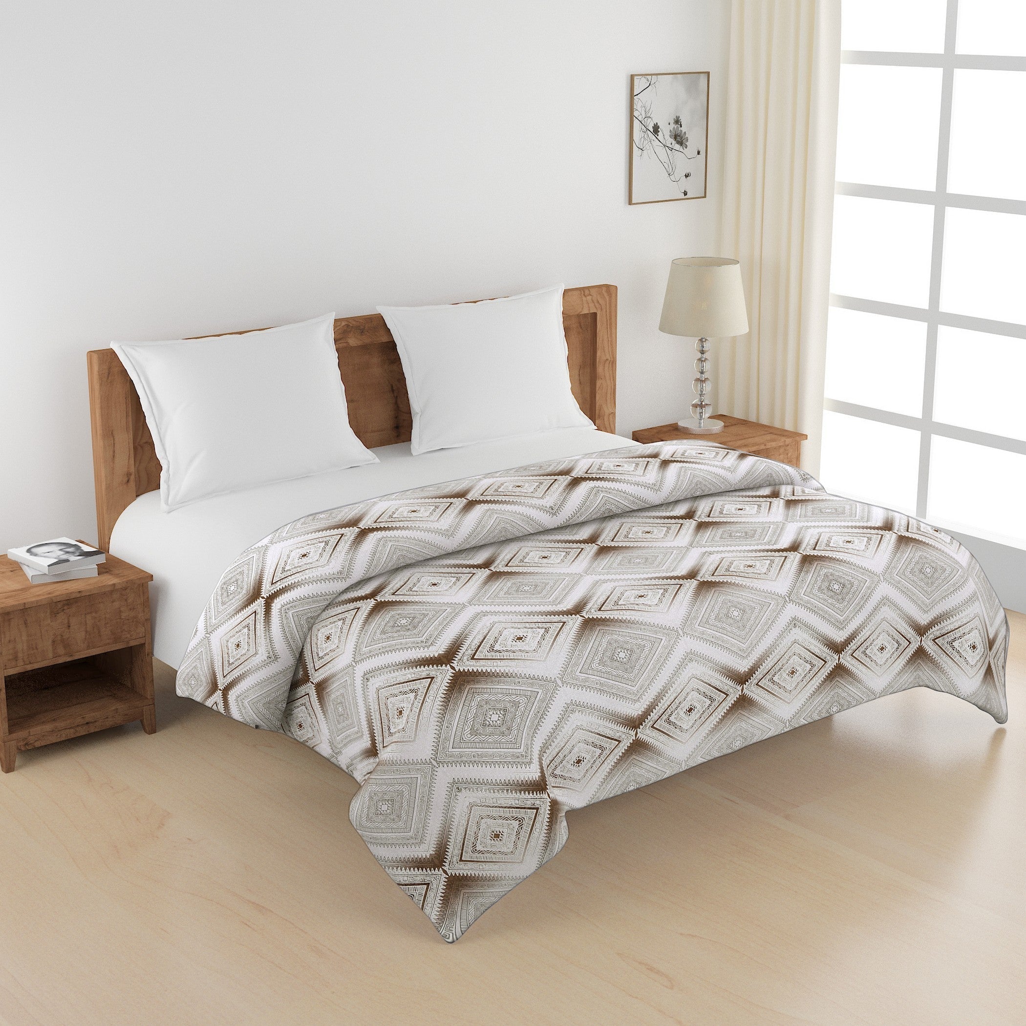 Elegant Pure cotton Motif Blue Double Winter Quilt