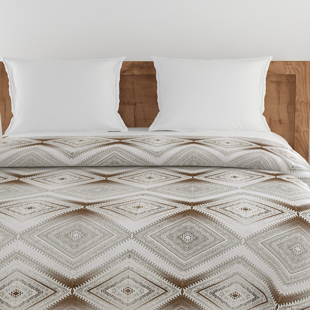 Elegant Pure cotton Motif Brown Double AC Quilt