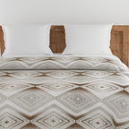 Modern Cotton Geometric White/neutral Single AC Quilt