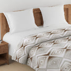 Elegant Pure cotton Motif Brown Double Winter Quilt