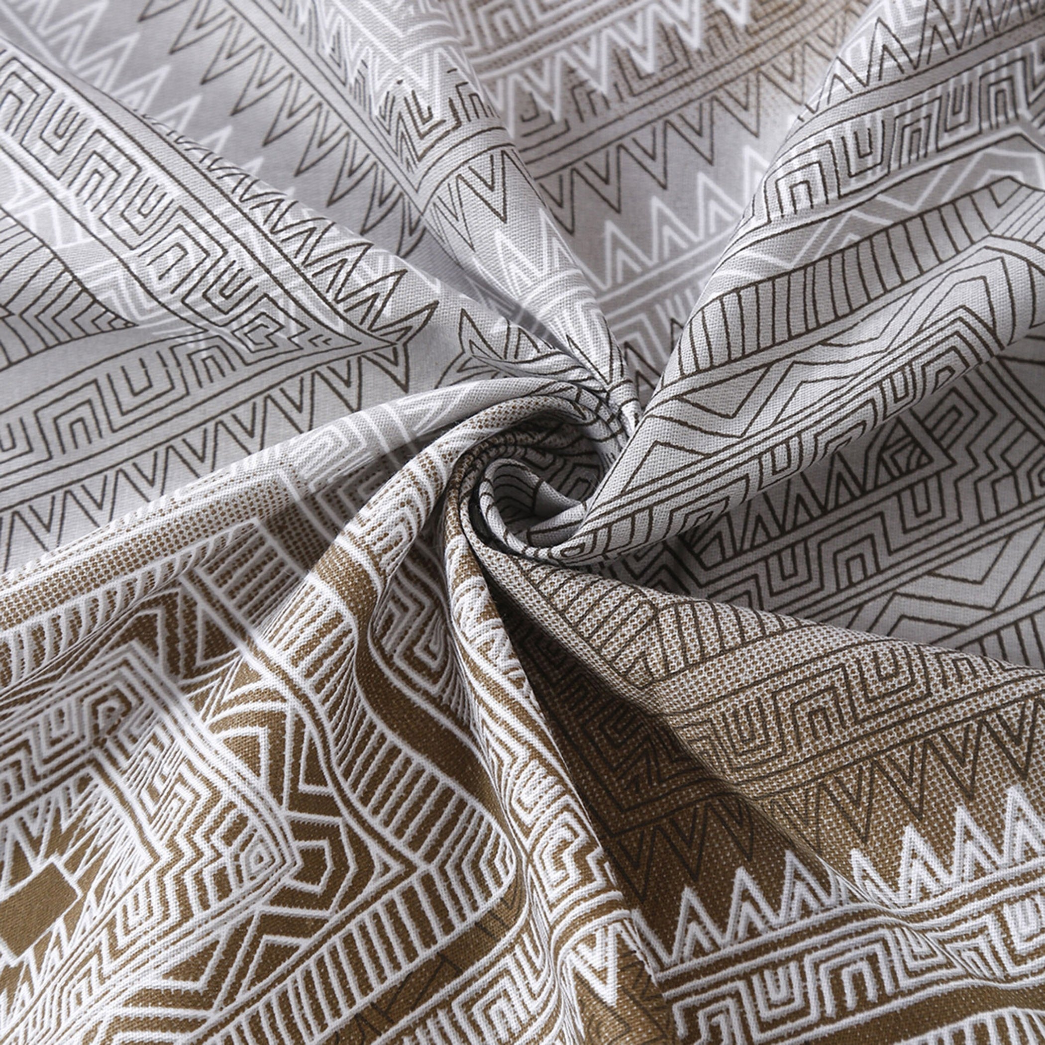 Elegant Pure cotton Motif Brown Double AC Quilt