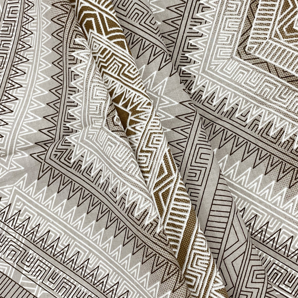 Modern Cotton Geometric White/neutral Single AC Quilt