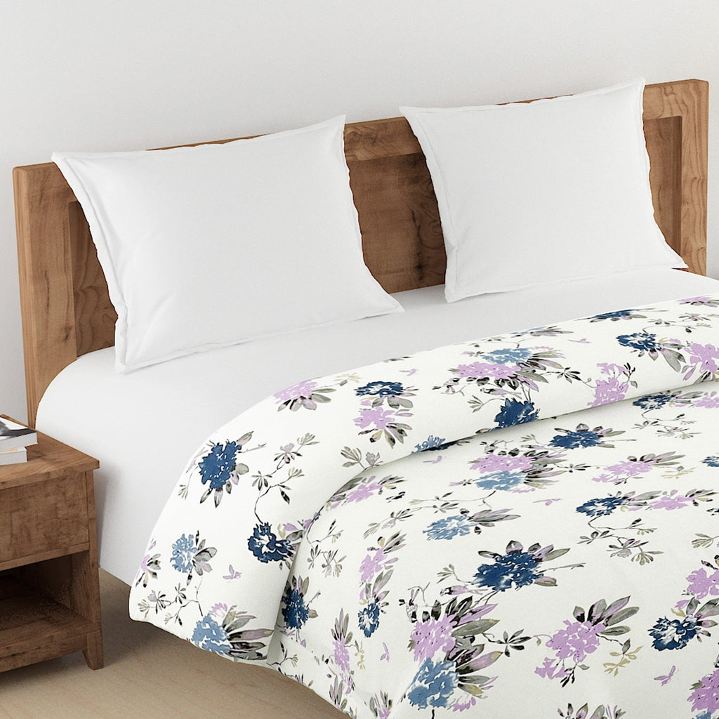 Soft Cotton Floral Blue Single Winter Quilt