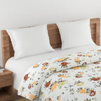 Soft Pure cotton Floral Yellow Double AC Quilt