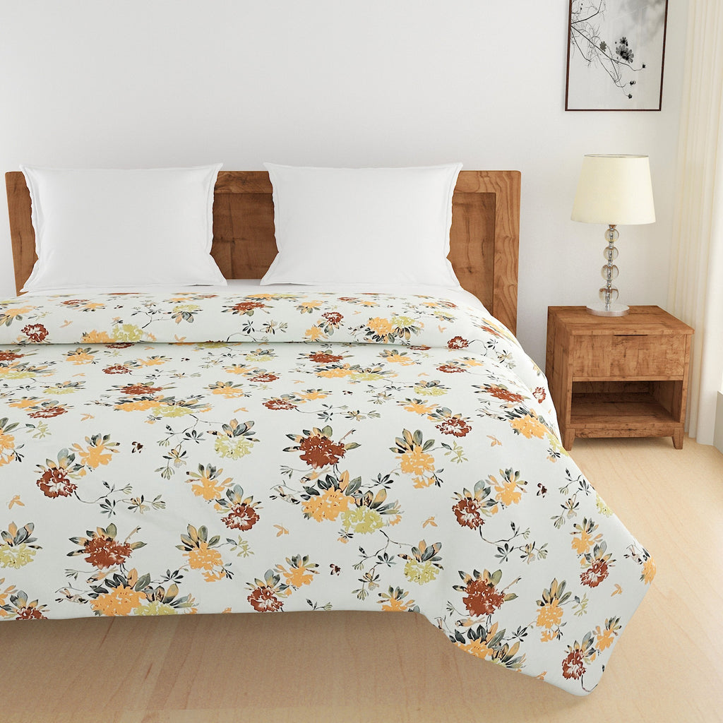 Premium Nature Pure Cotton AC Quilt 150 GSM Yellow Pack of 1