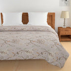 Soft Pure cotton Floral Beige Double AC Quilt