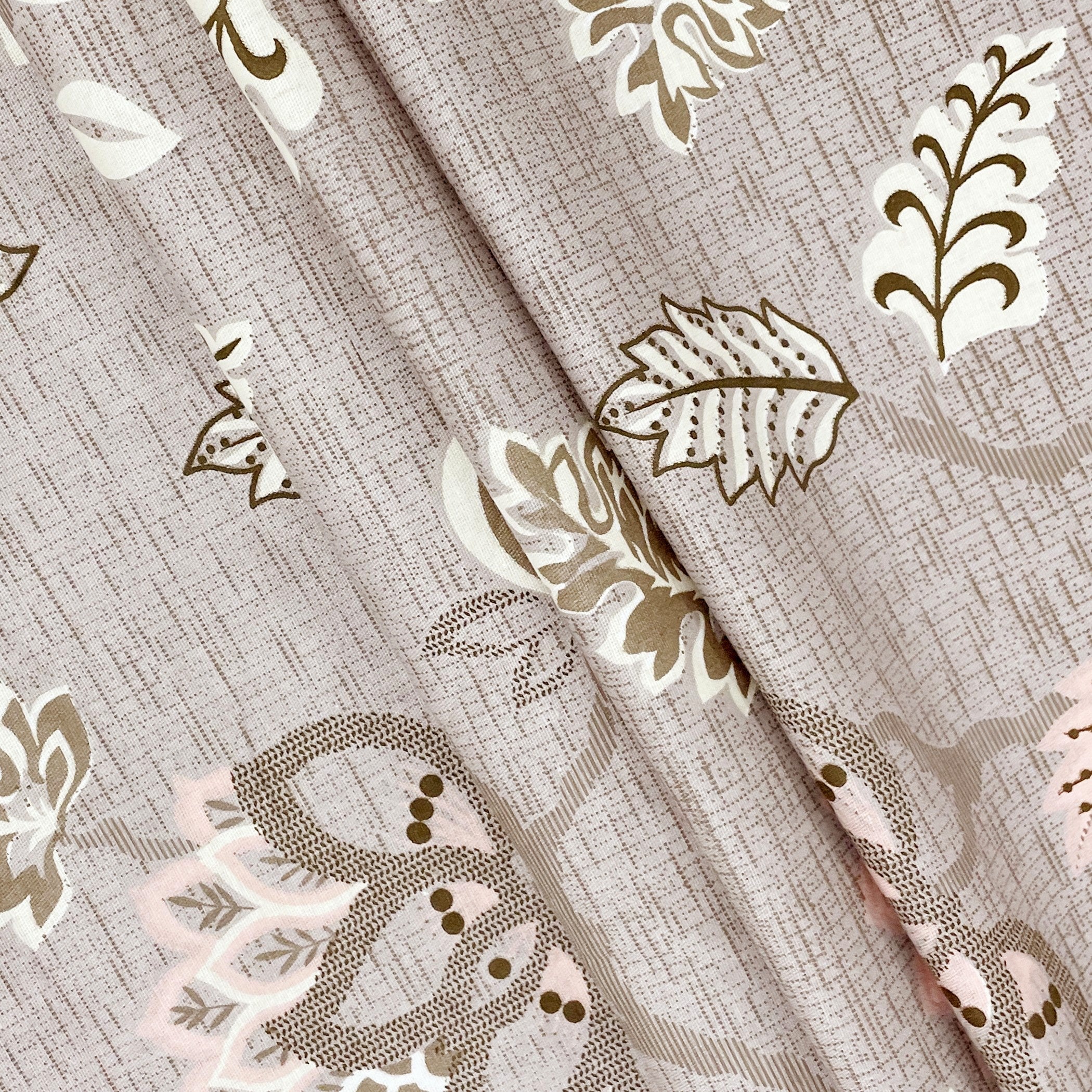 Soft Pure cotton Floral Beige Double AC Quilt