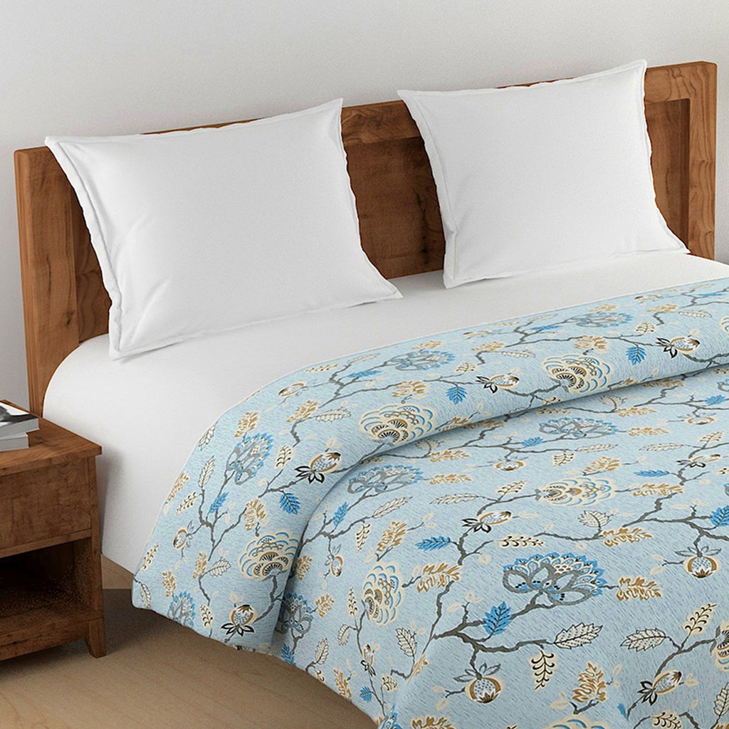 Soft Cotton Floral Blue Single Winter Quilt