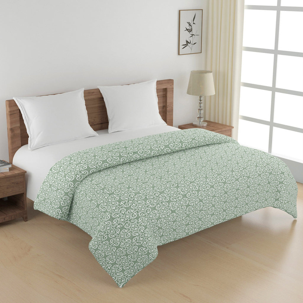Artistic Pure cotton Abstract Green Double Winter Quilt