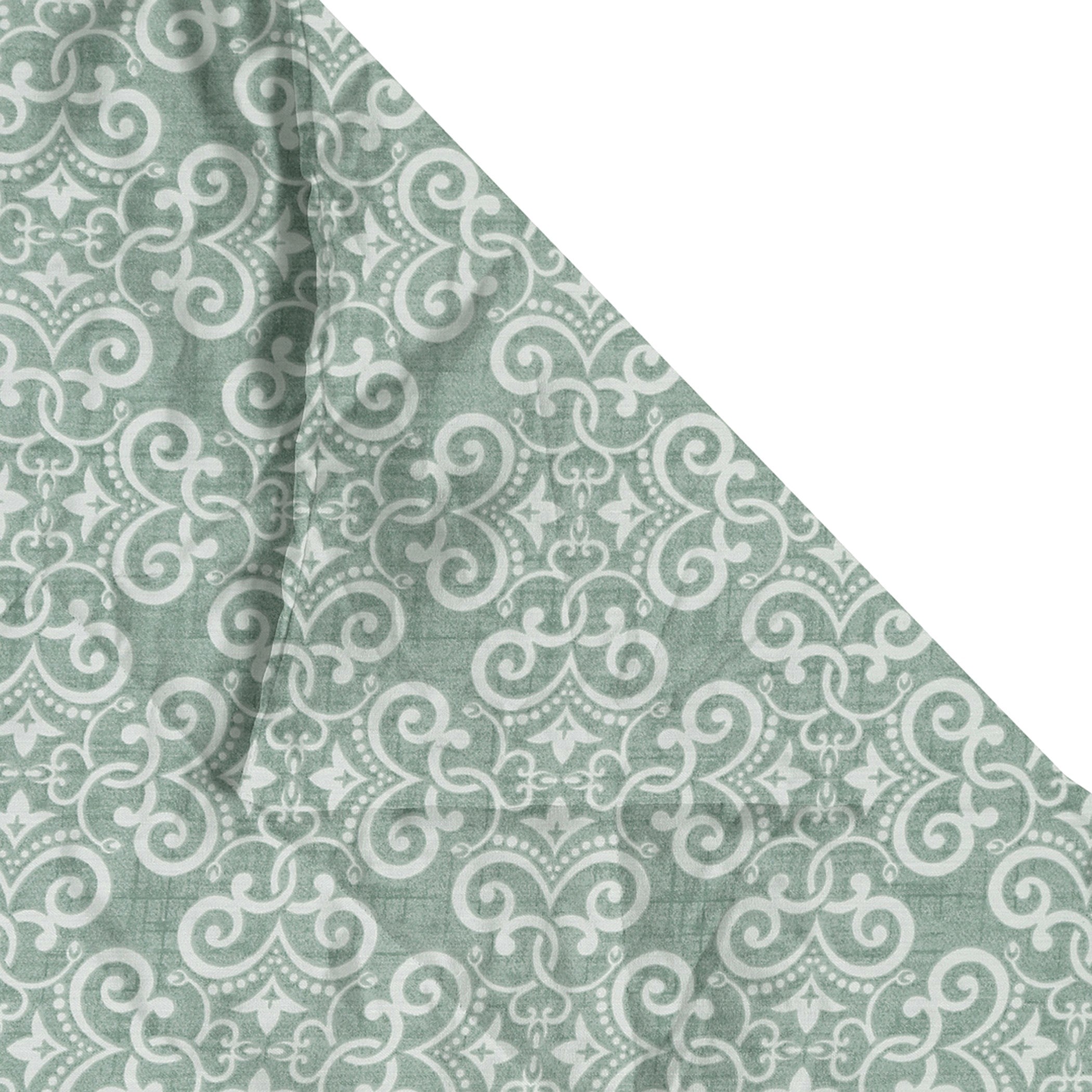 Elegant Cotton Motif Green Single Winter Quilt