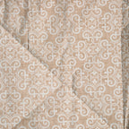 Elegant Cotton Motif Beige Single Winter Quilt