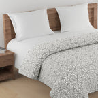 Elegant Cotton Motif Grey Single Winter Quilt
