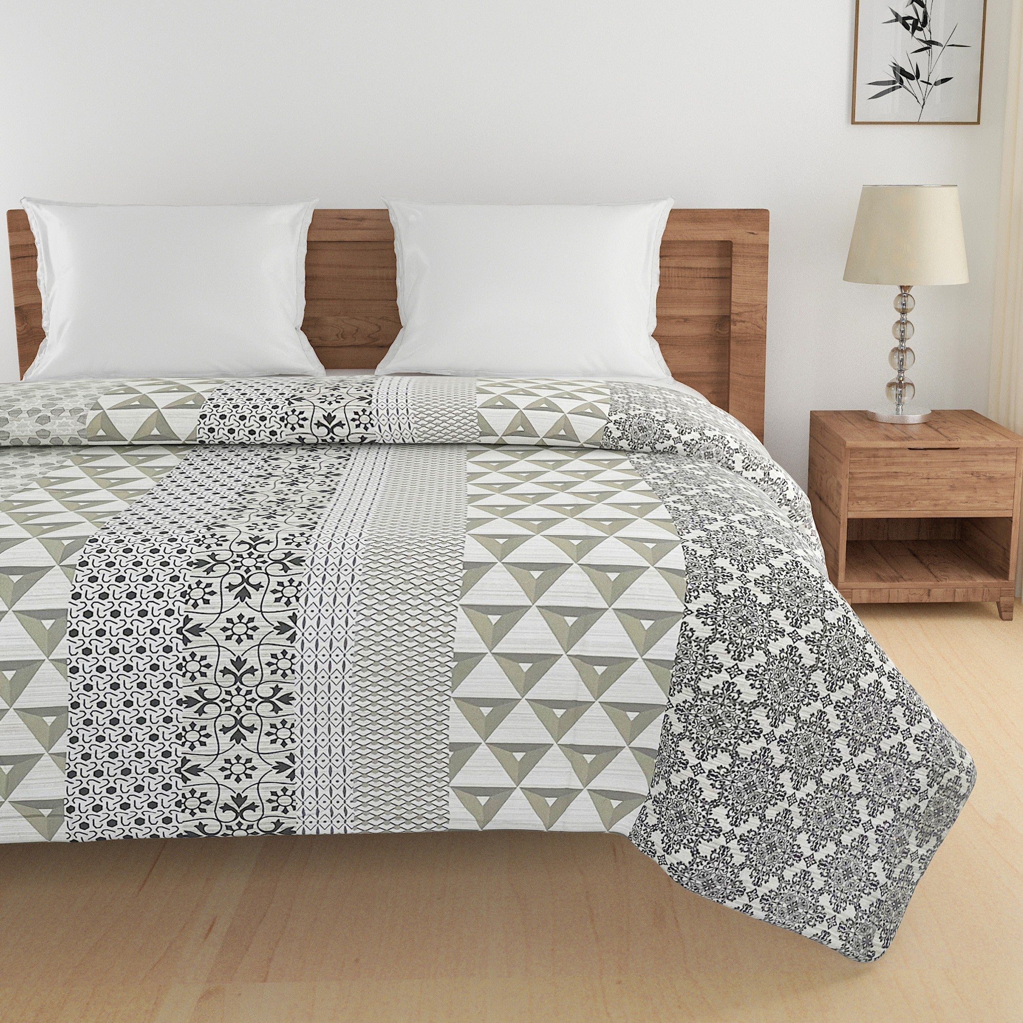 Modern Pure cotton Geometric Beige Double Winter Quilt