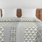 Modern Cotton Geometric Beige Single AC Quilt