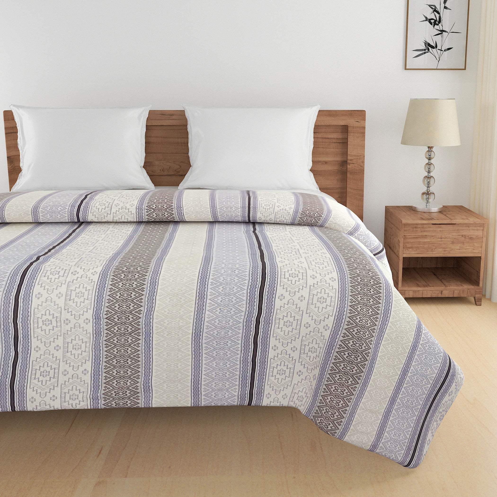 Modern Pure cotton Geometric Blue Double Winter Quilt