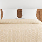 Modern Pure cotton Geometric Light cream Double AC Quilt