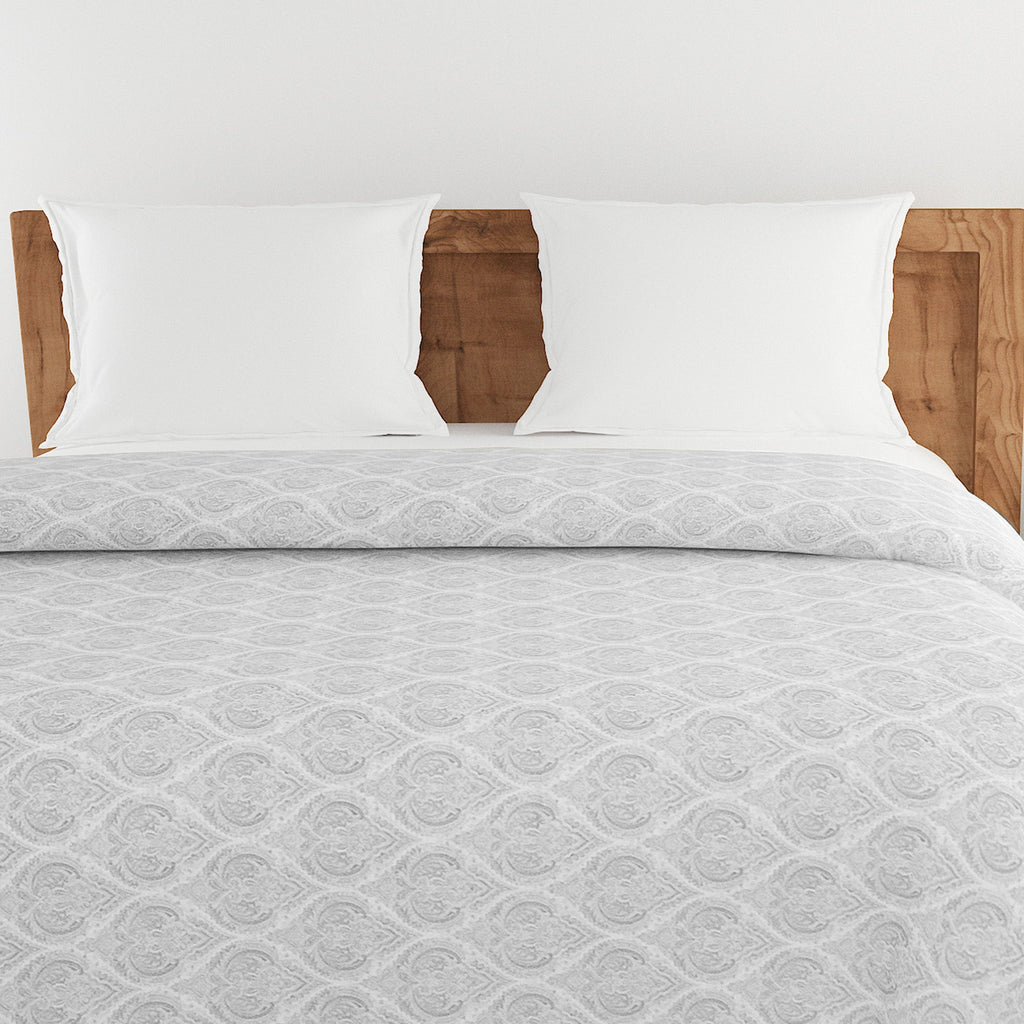Elegant Cotton Motif Grey Single AC Quilt