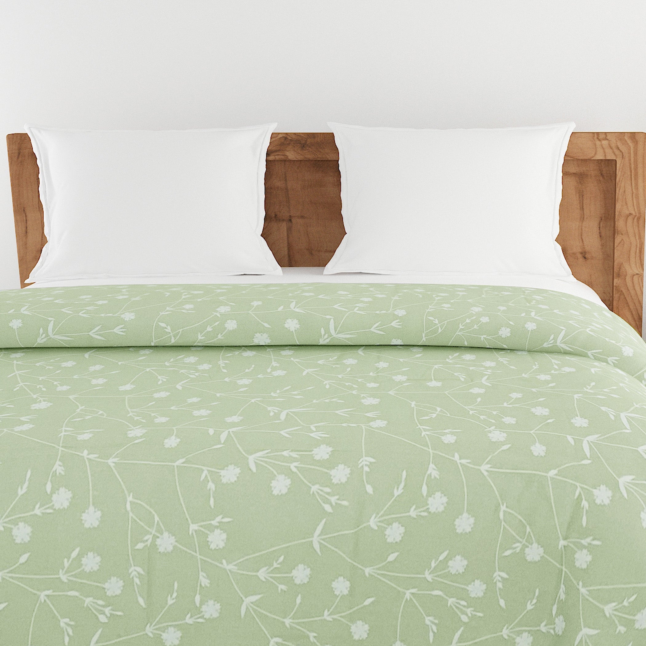 Soft Pure cotton Floral Green Double Winter Quilt
