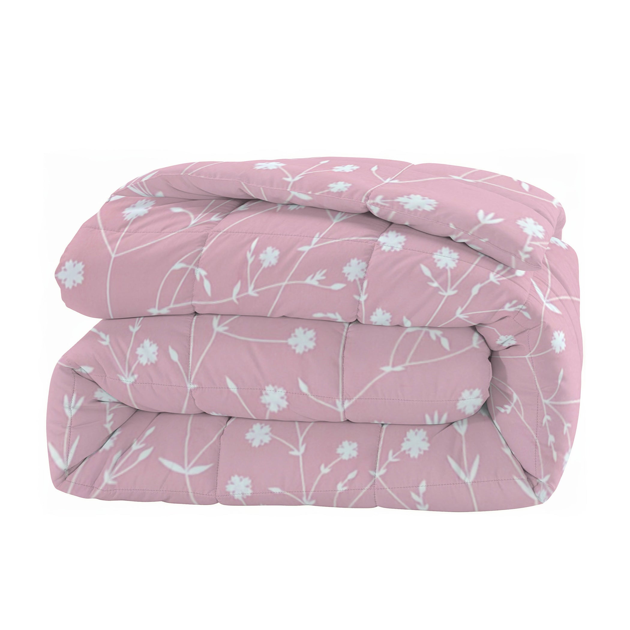 Soft Cotton Floral Pink Double AC Quilt