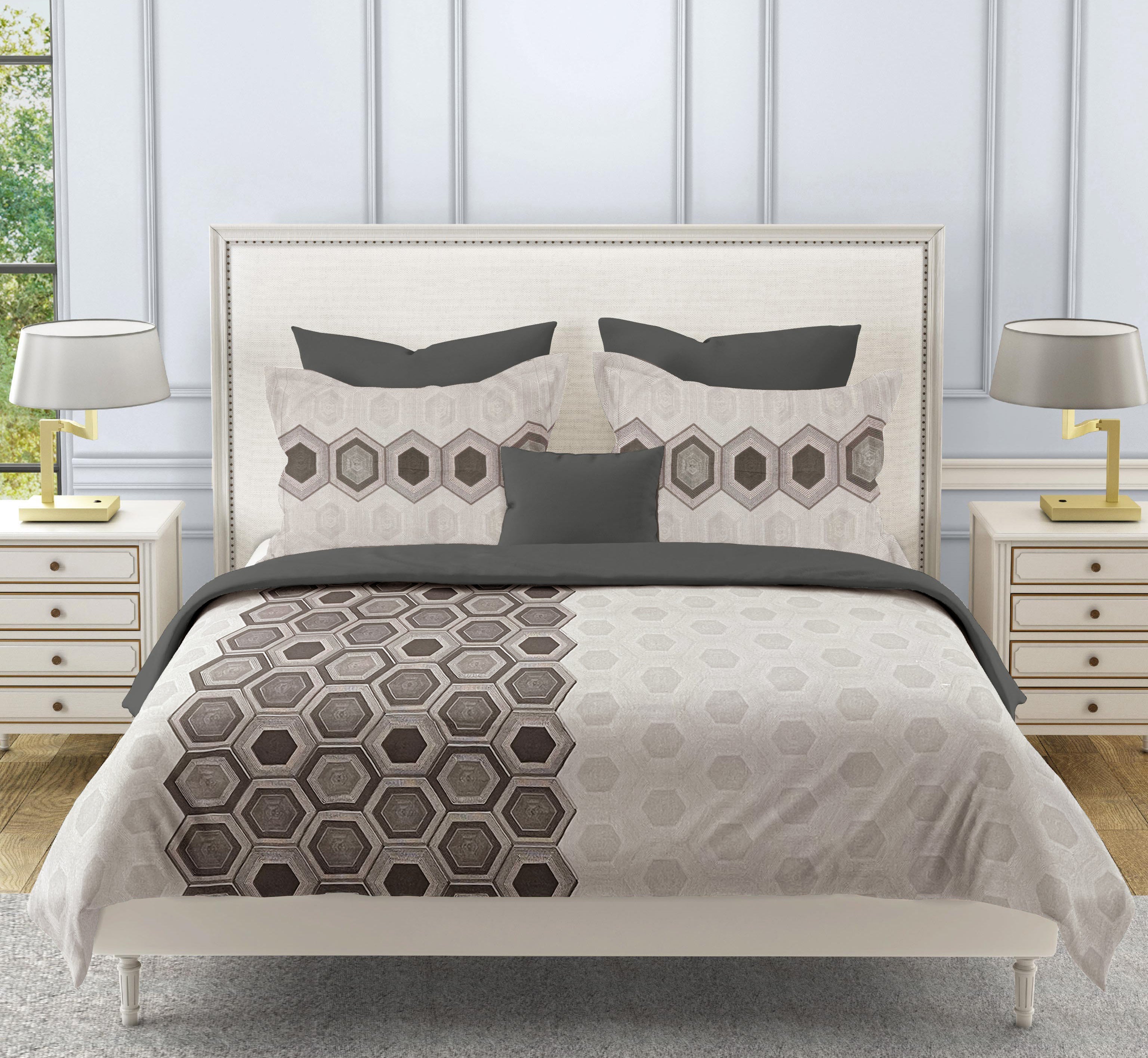 Modern Cotton Geometric Nan Double AC Quilt