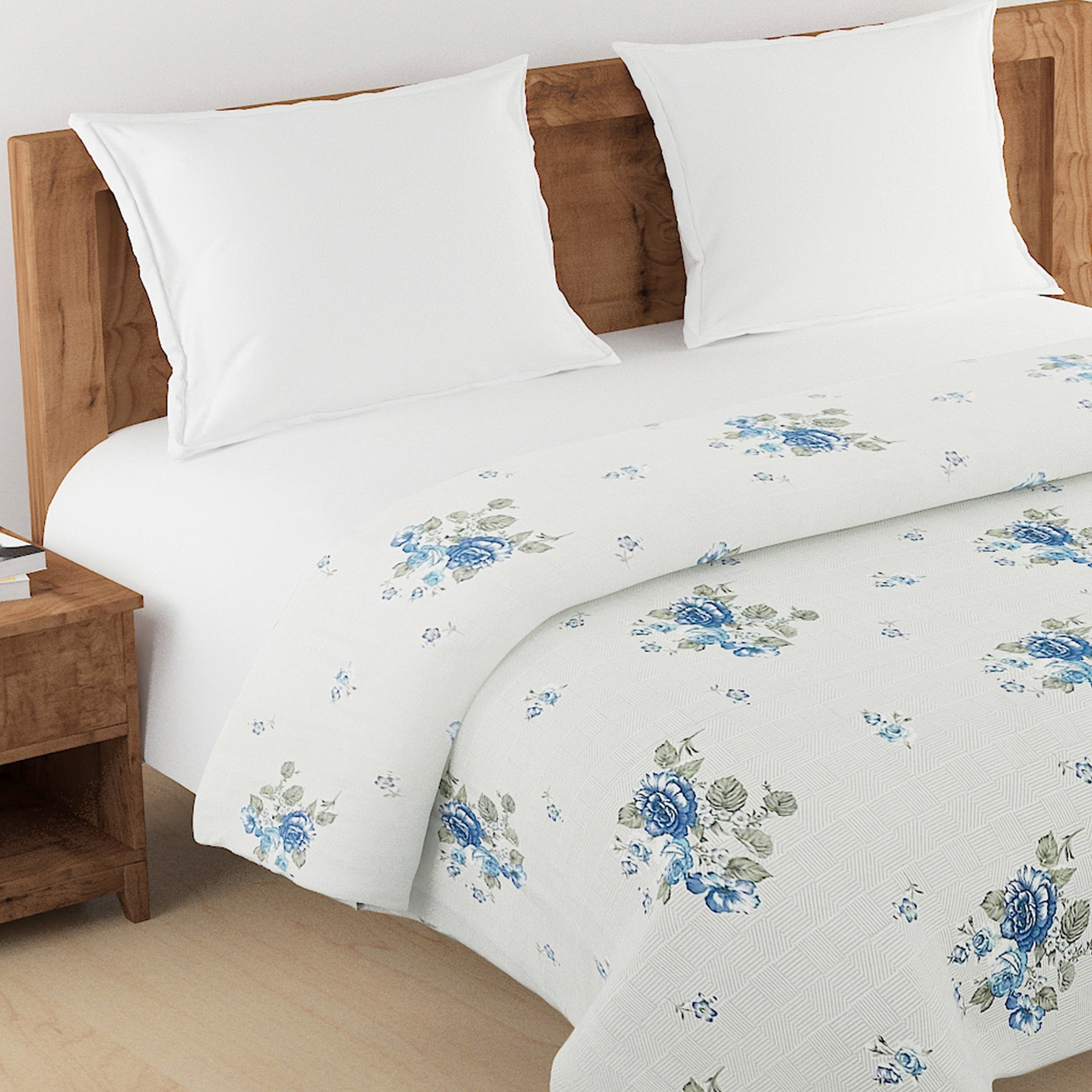 Soft Cotton Floral Grey Single Winter Quilt
