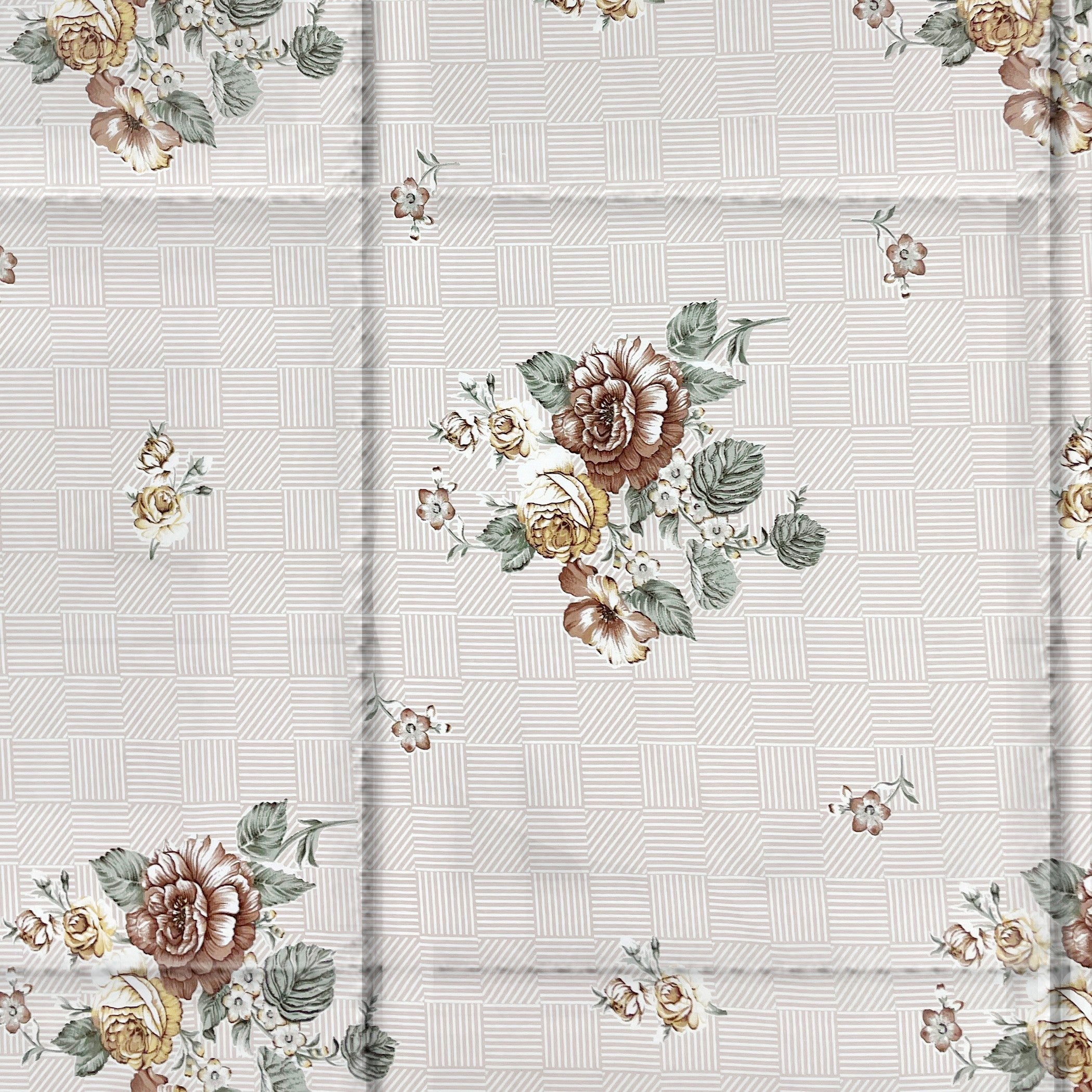 Soft Cotton Floral Beige Single Winter Quilt