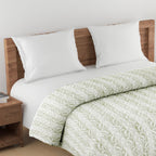 Artistic Cotton Abstract Green Single AC Quilt