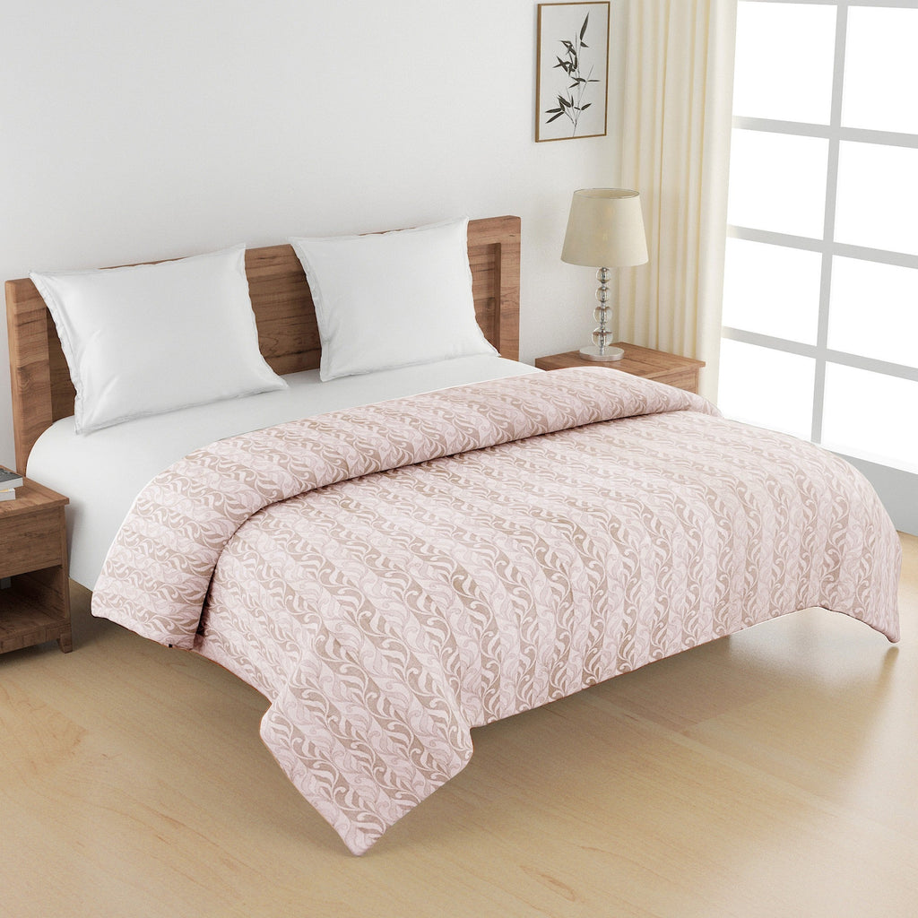 Artistic Cotton Abstract Brown Single Winter Quilt