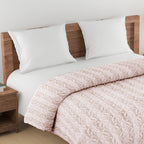 Artistic Cotton Abstract Brown Single AC Quilt