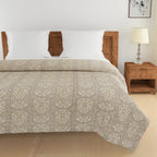 Modern Pure cotton Geometric Brown Double AC Quilt