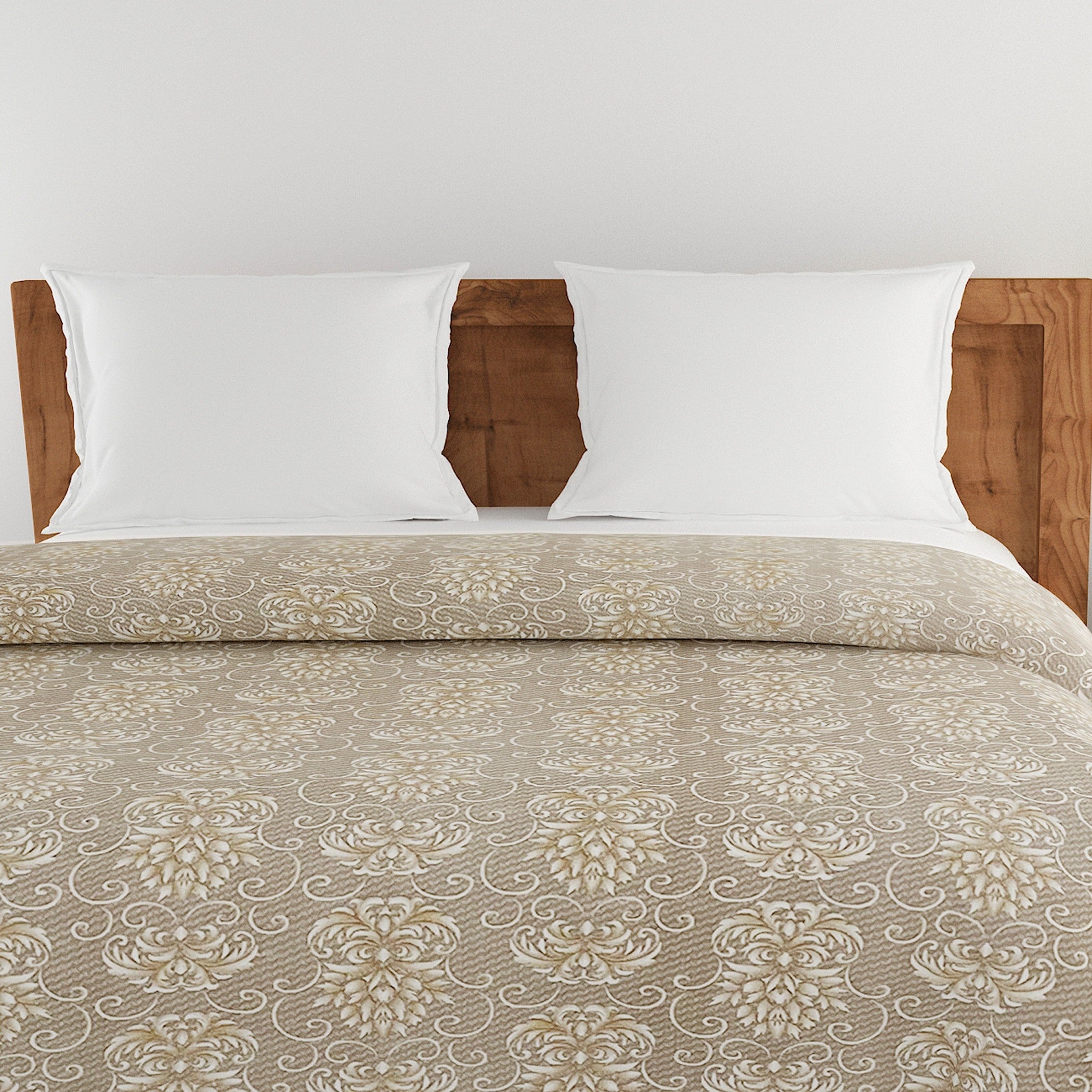 Artistic Cotton Abstract Brown Single AC Quilt