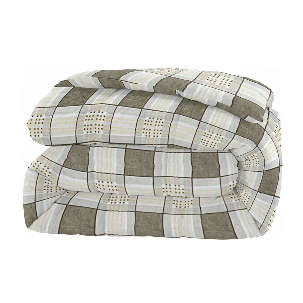 Modern Cotton Geometric Yellow Double AC Quilt