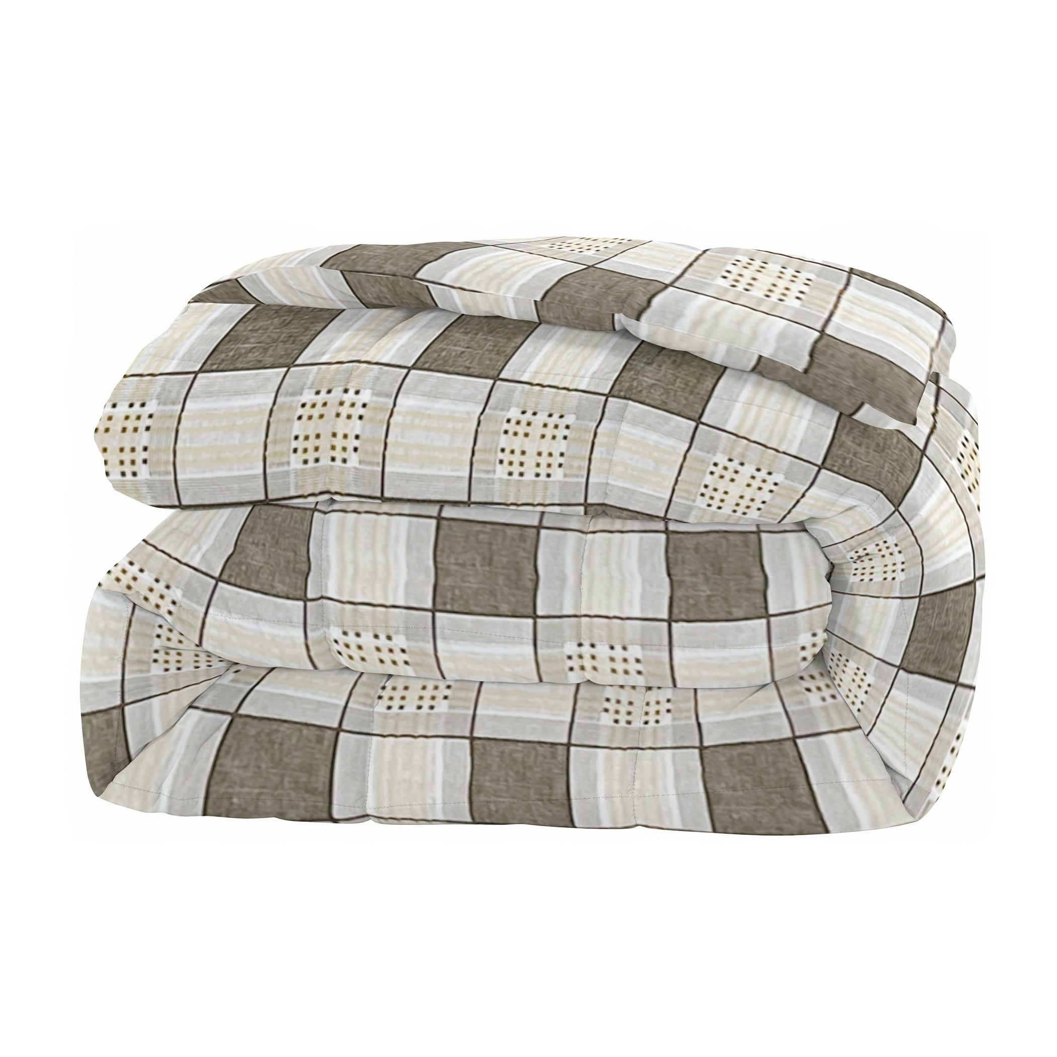 Modern Cotton Geometric Yellow Double AC Quilt