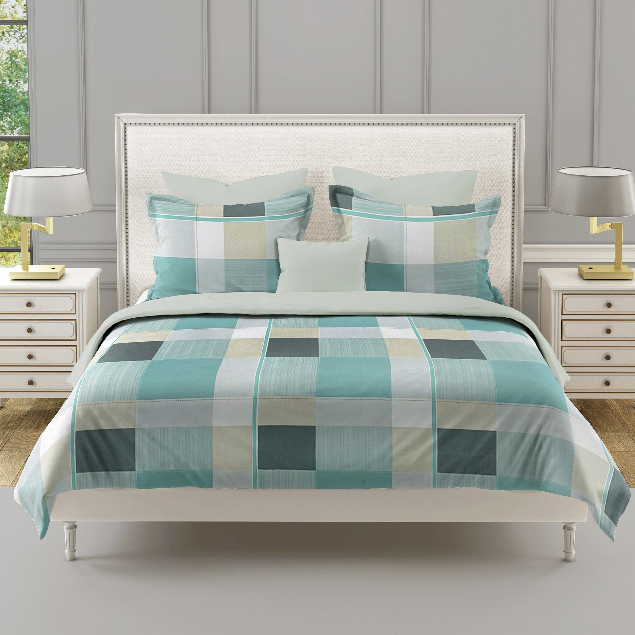 Modern Cotton Geometric Purple Double Winter Quilt