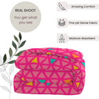 Pink & Yellow Geometric Microfiber Lightweight 150 GSM Comforter