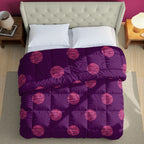 Purple & Pink Floral Microfiber Lightweight 150 GSM AC Room Comforter