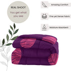 Purple & Pink Floral Microfiber Lightweight 150 GSM AC Room Comforter
