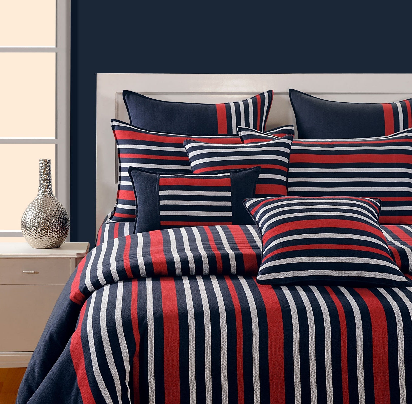 Classic Cotton Striped Blue Double AC Quilt
