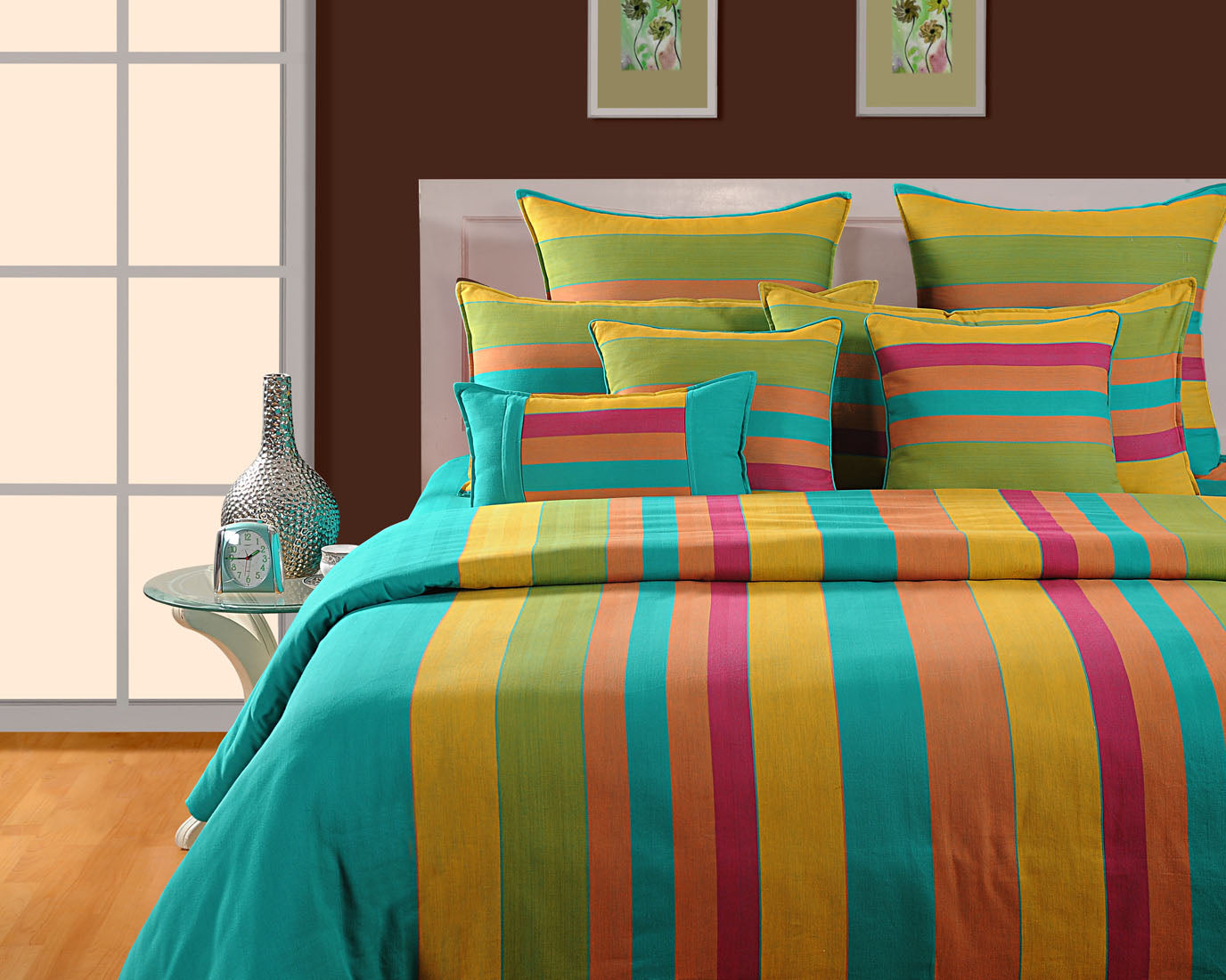 Classic Cotton Striped Blue Single Winter Quilt
