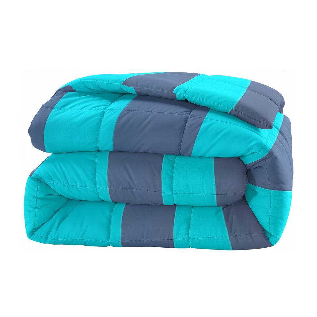 Classic Cotton Striped Blue Double AC Quilt