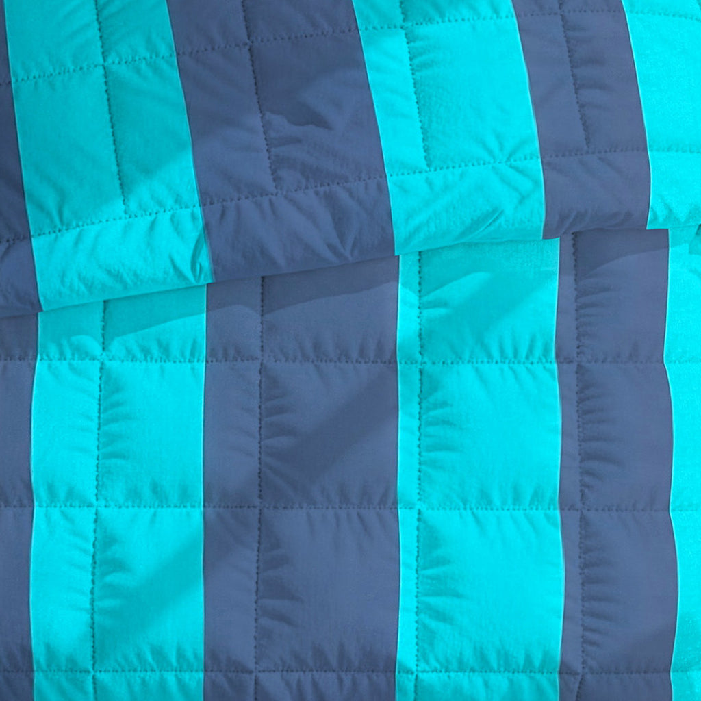 Classic Cotton Striped Blue Double AC Quilt
