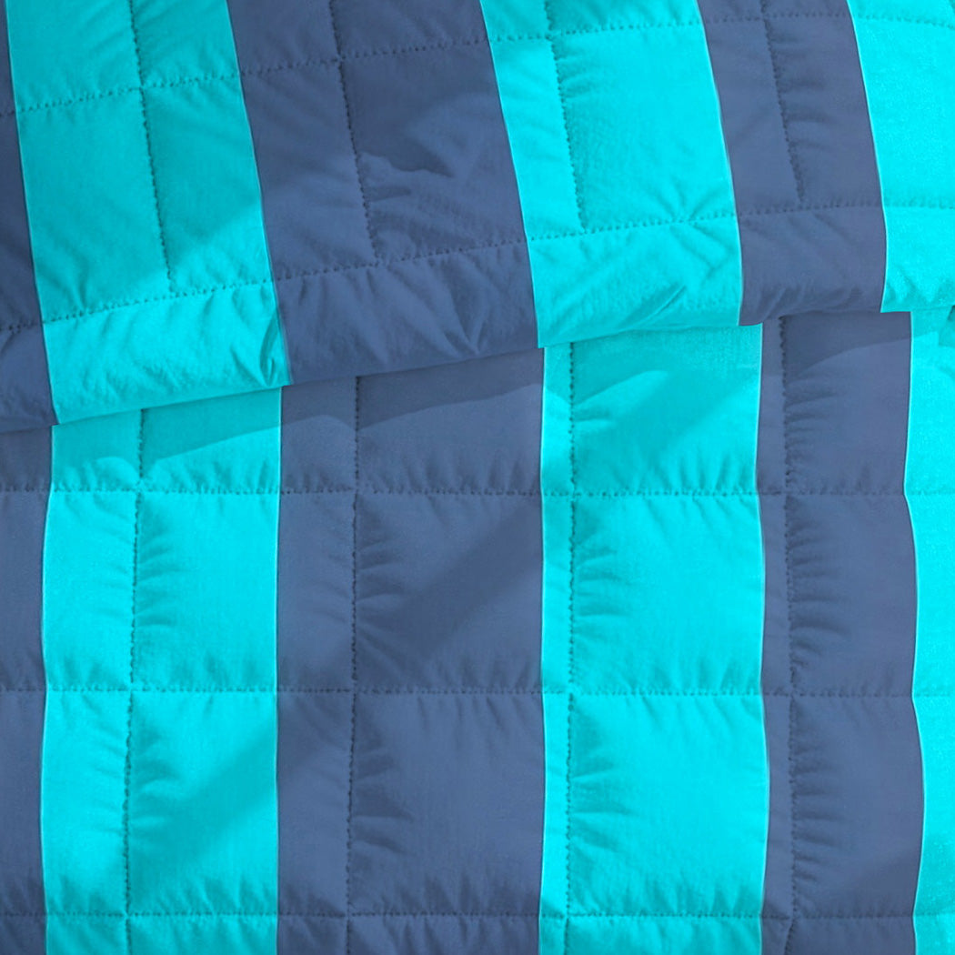 Classic Cotton Striped Blue Double AC Quilt