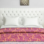 Modern 100% cotton Geometric Red Double AC Quilt