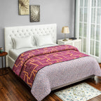 Modern 100% cotton Geometric Red Double AC Quilt