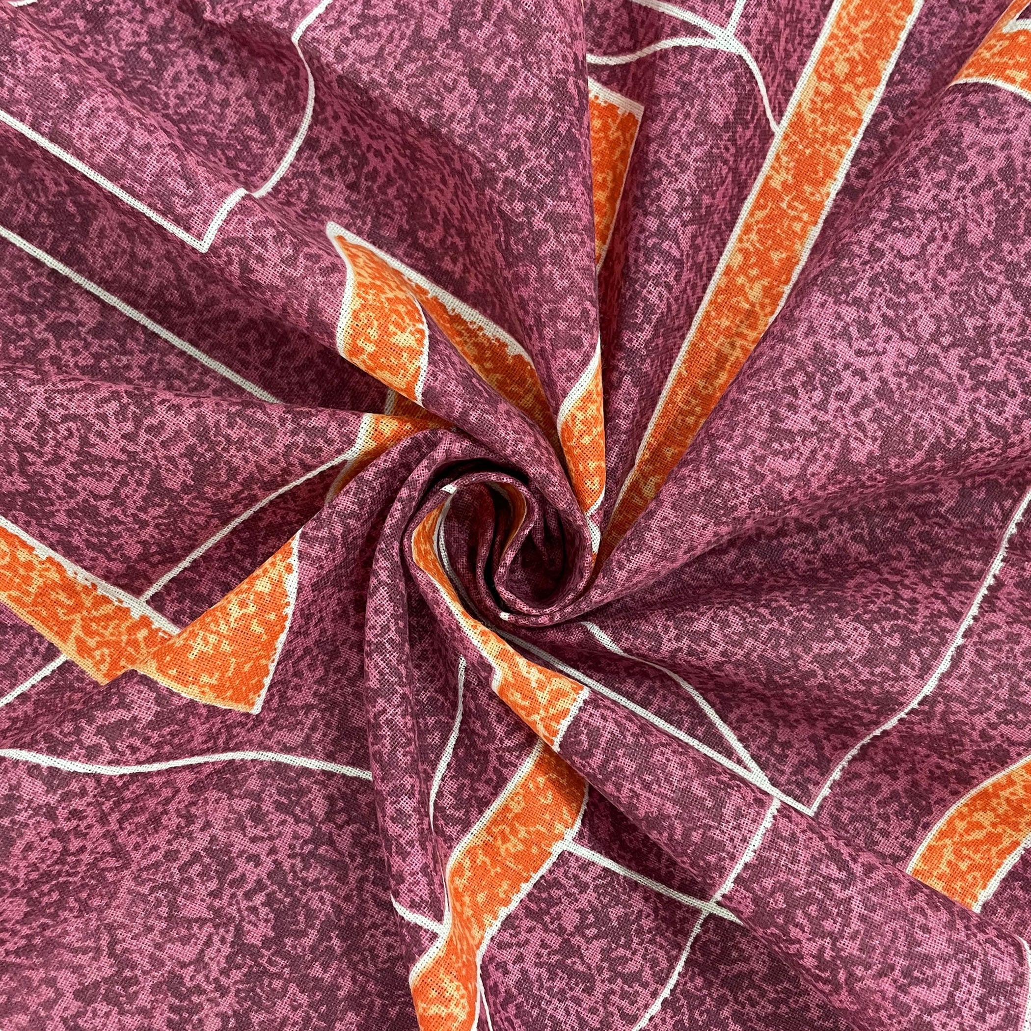 Artistic Cotton Abstract Red Single AC Quilt