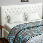 Artistic Cotton Abstract Grey Single AC Quilt