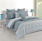 Modern 100% cotton Geometric Grey Double AC Quilt