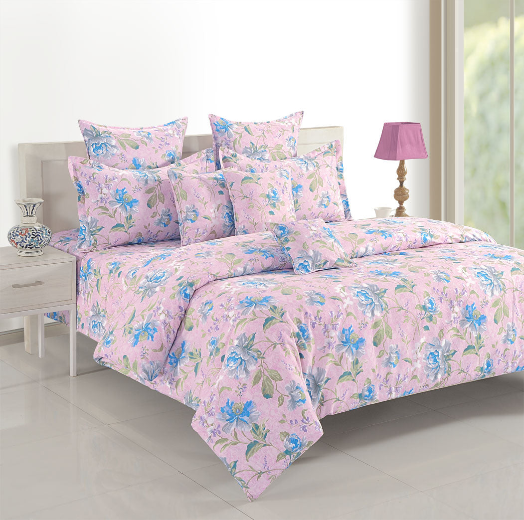 Soft Cotton Floral Pink Single AC Quilt